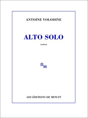 cover image of Alto solo